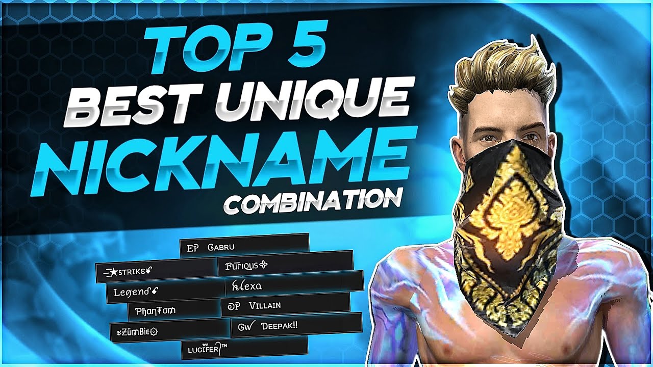 Top 5 Best Unique Name Combinations In Free Fire || New Name With Best Name Styles