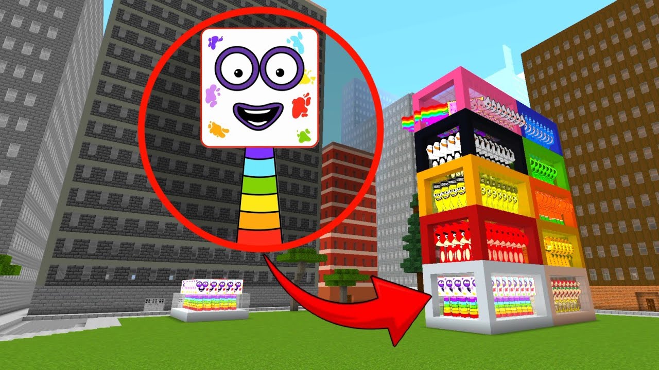 Sprunki OC Seventeen from Numberblocks Added In Colored Boxes Minecraft PE