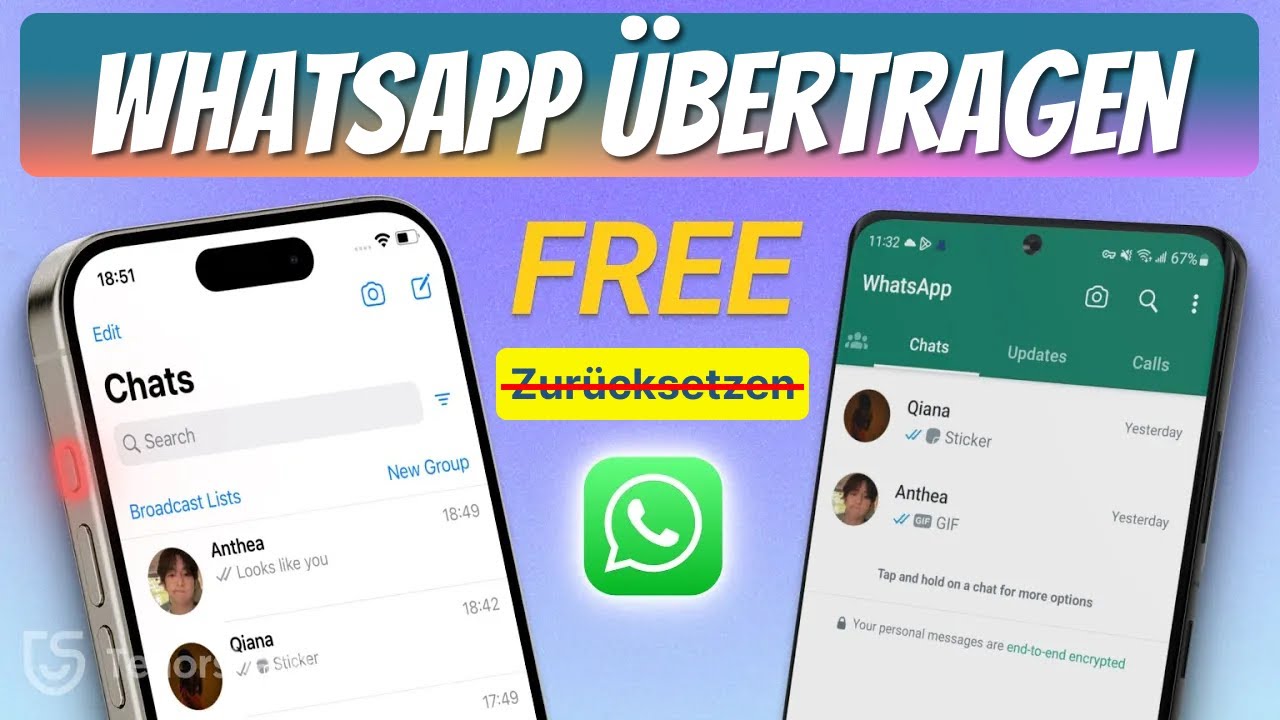 WhatsApp von Android auf iPhone übertragen OHNE PC