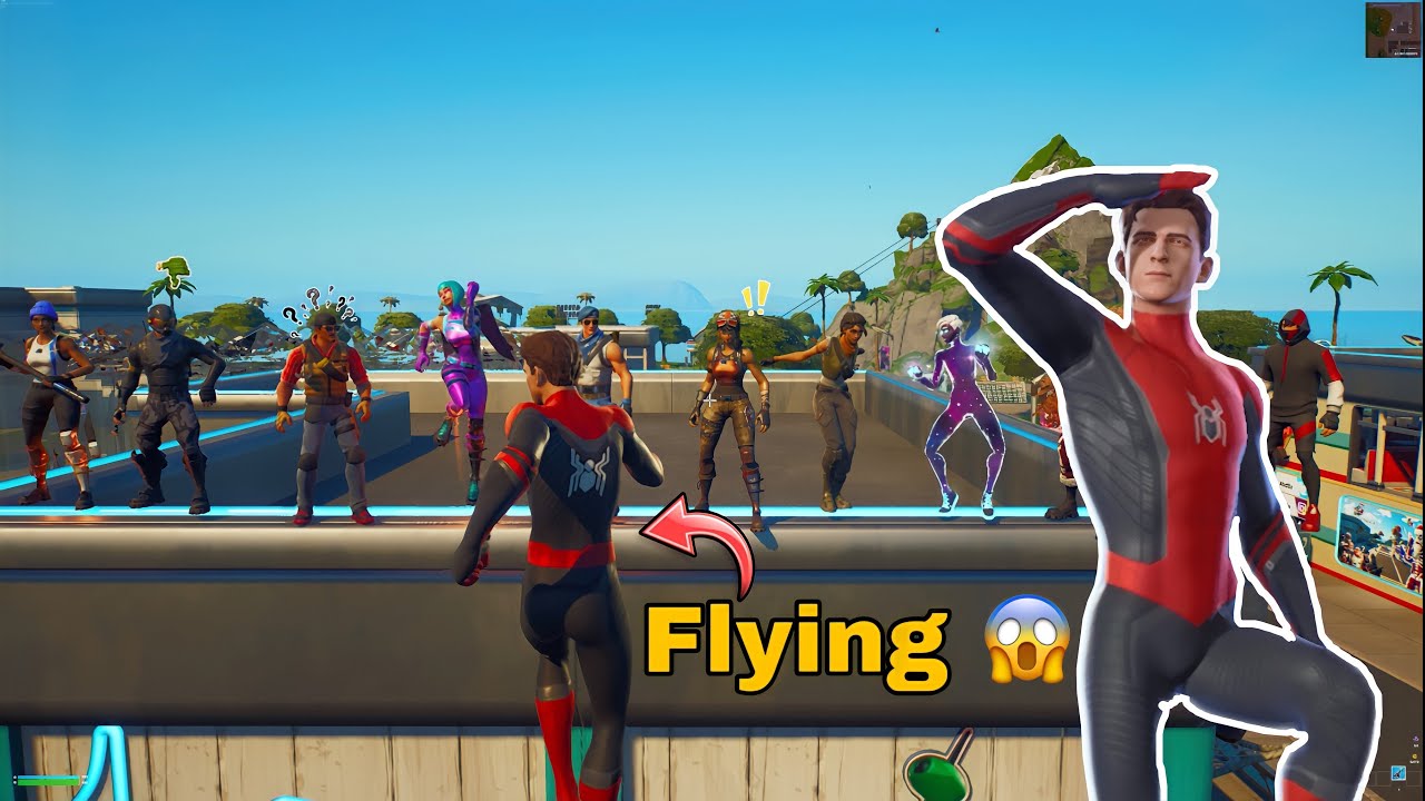 Spider-Man Skin Flexing Rare emotes  ( Party Royale )