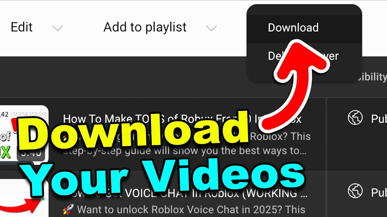 How To Download Your Own YouTube Videos (VERY FAST)!