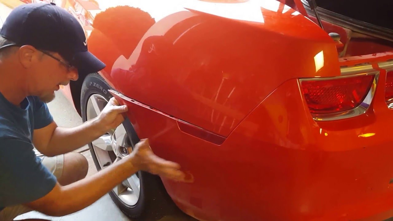 Camaro reverse light, fascia installation