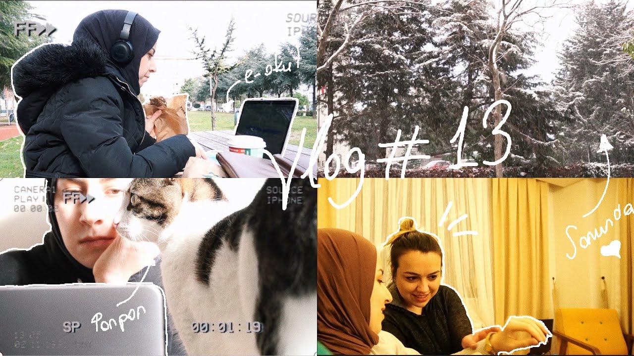 VLOG SERİSİ #13 |  ( dönem sonu, kar, marshmallow tatlısı ,kızların yapamadığı şey mi var? )