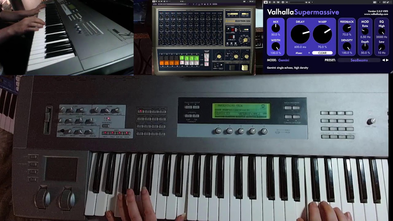 Ye Olde Classic Synthesizer Korg Z1 with Cherry Audio KR 55C and Valhalla fx