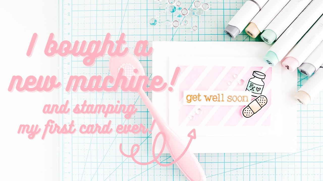 So....I Bought It.  Stamping My First Card, Ink Blending, Coloring With Alcohol Markers & Stamping!