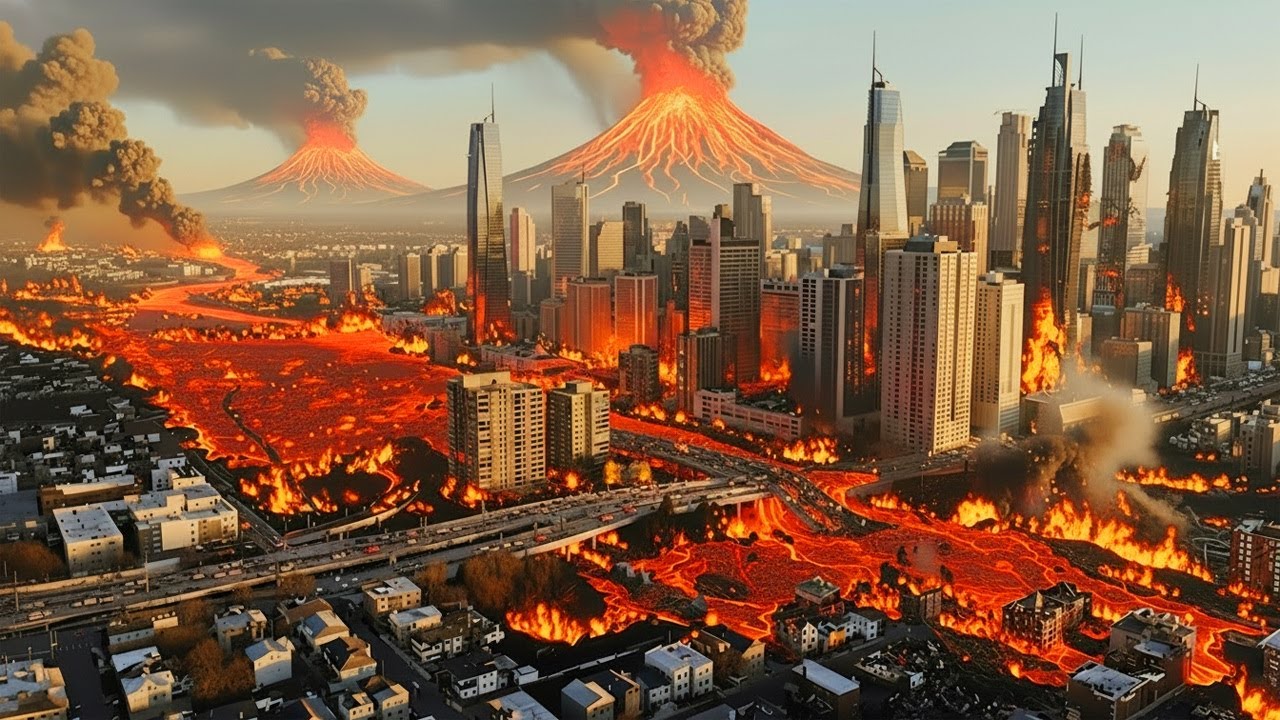 10 MINUTES Mega Volcano Eruption! Rivers of Lava Annihilate Everything Hyper Realistic CGI