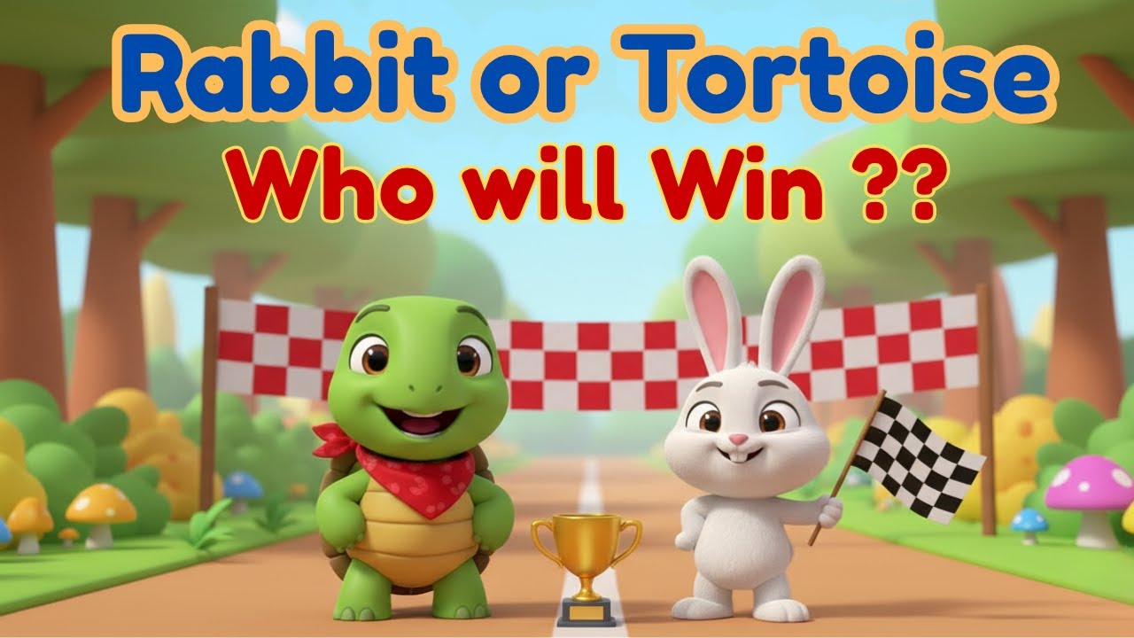 Slow and Steady Wins the Race , Turtle & Rabbit Fun Song for Learning Kids,  Wiggly World Rhymes