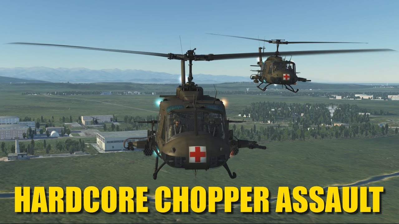 HUGE FIREPOWER 6-Ship Chopper Mission | Huey Mi-8 Gazelle Ka-50 Mig-21 F-15 | DCS