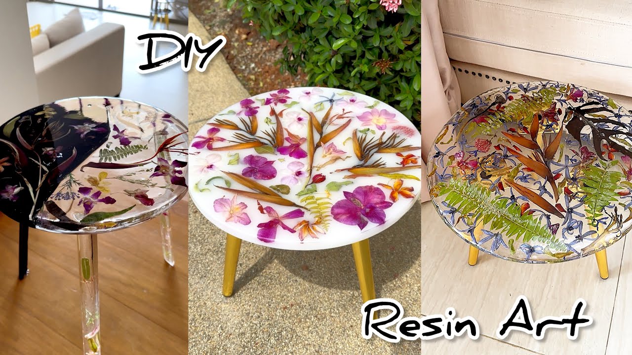3 MOST Amazing Epoxy Resin Flower Tables. Resin Art Tutorial