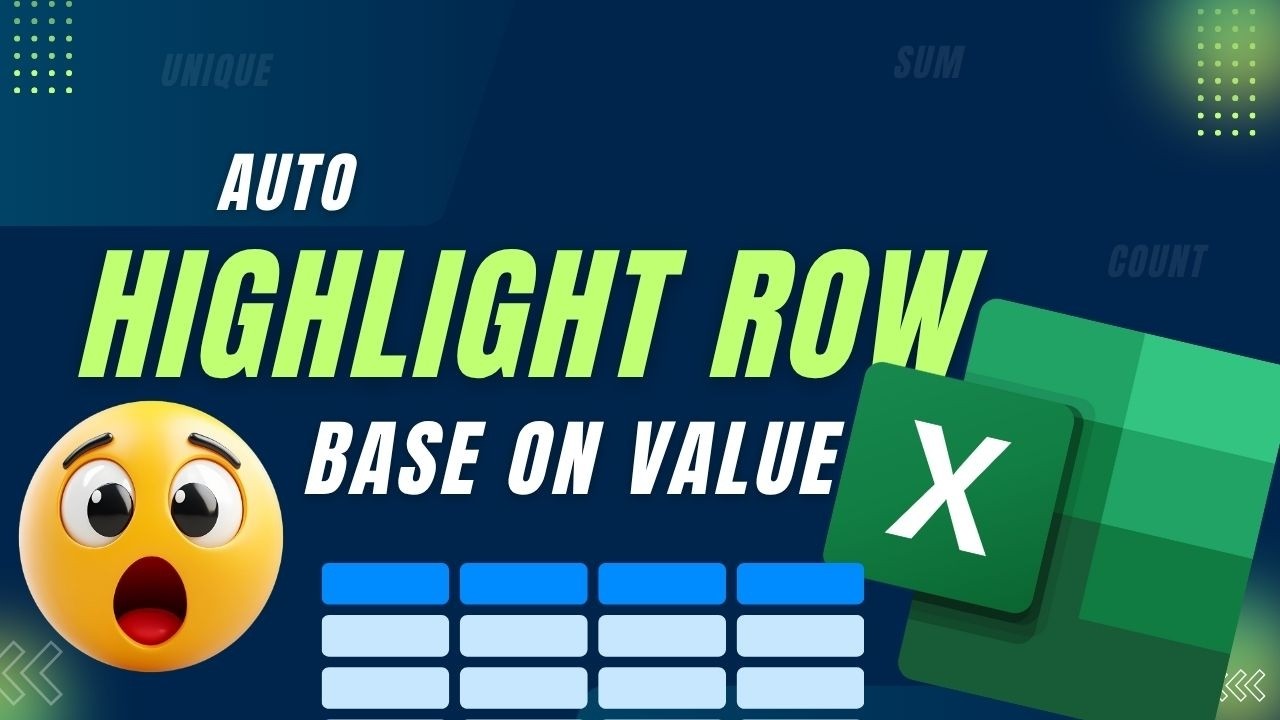 Auto Highlight Rows Based on Cell Value in Excel (No Code!)
