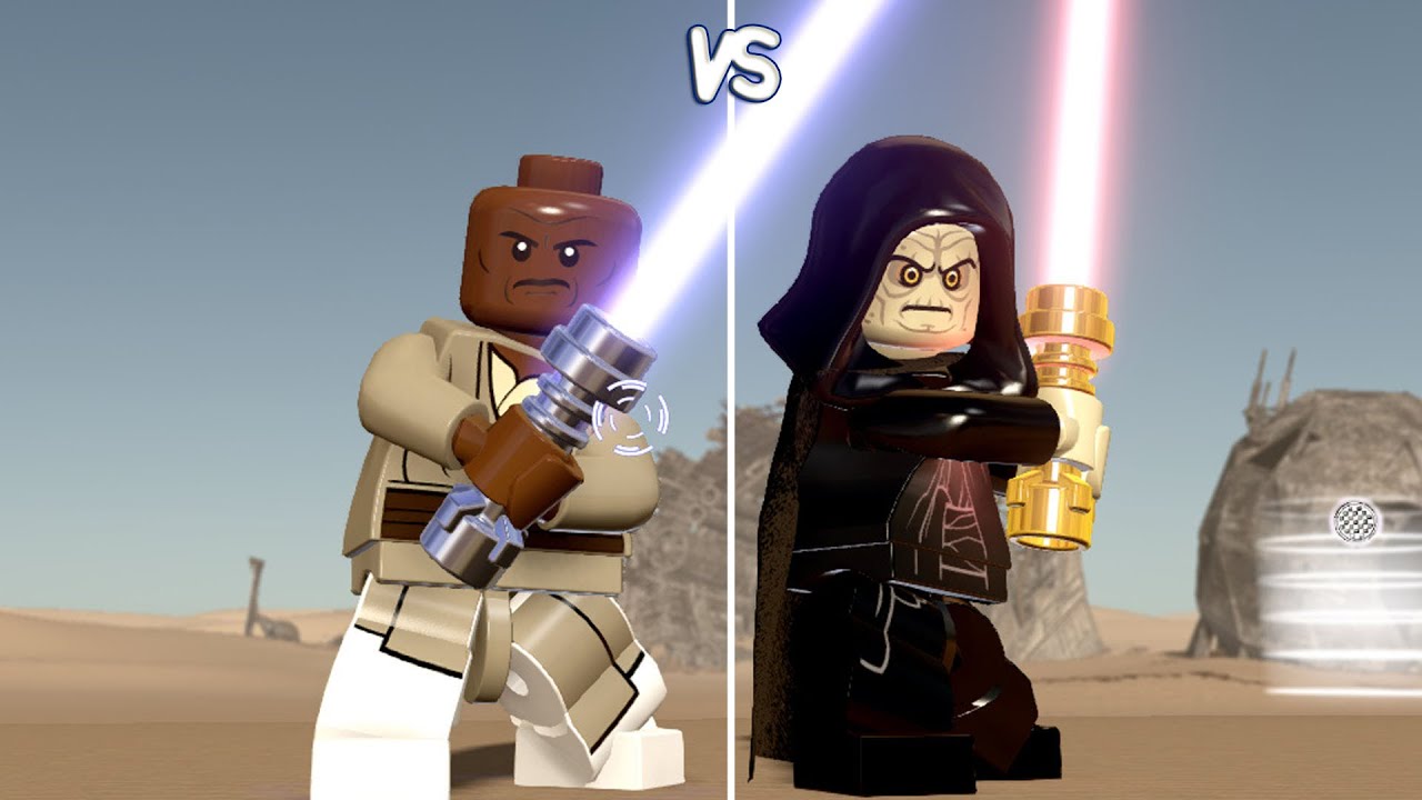 LEGO Star Wars: The Force Awakens - Mace Windu vs Palpatine - CoOp Fight | Free Roam Gameplay [HD]