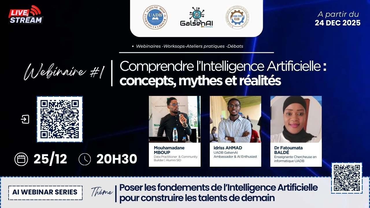 WEBINAR SERIES | Comprendre l’Intelligence Artificielle : concepts, mythes et réalités (EN LIVE)