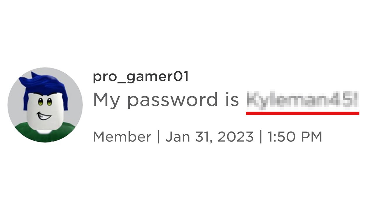 This Roblox Player LEAKED Their Password