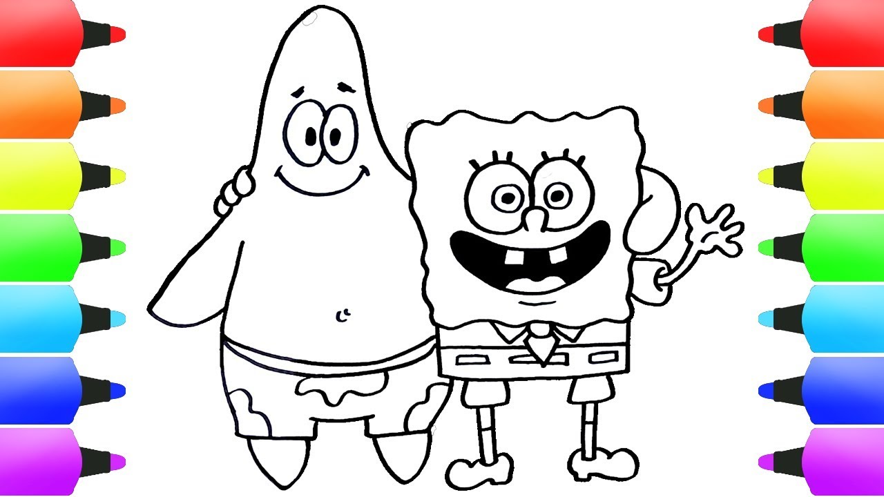 HOW TO DRAW SPONGEBOB and PATRICK! Easy Drawings for kids
