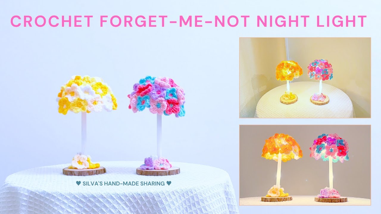 Crochet Forget-me-not night light: Adding a Touch of Elegance to Your Space