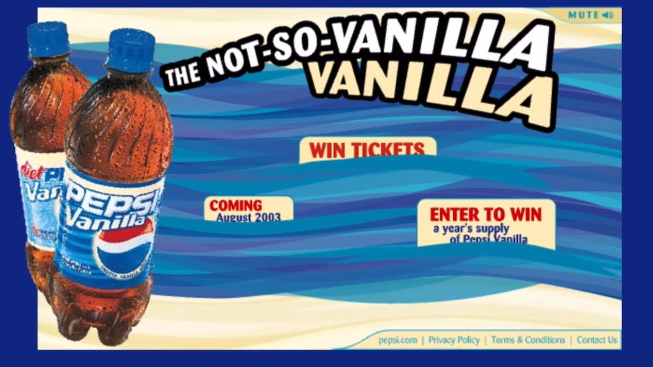 Pepsi Vanilla 2003 Website Animation and Music