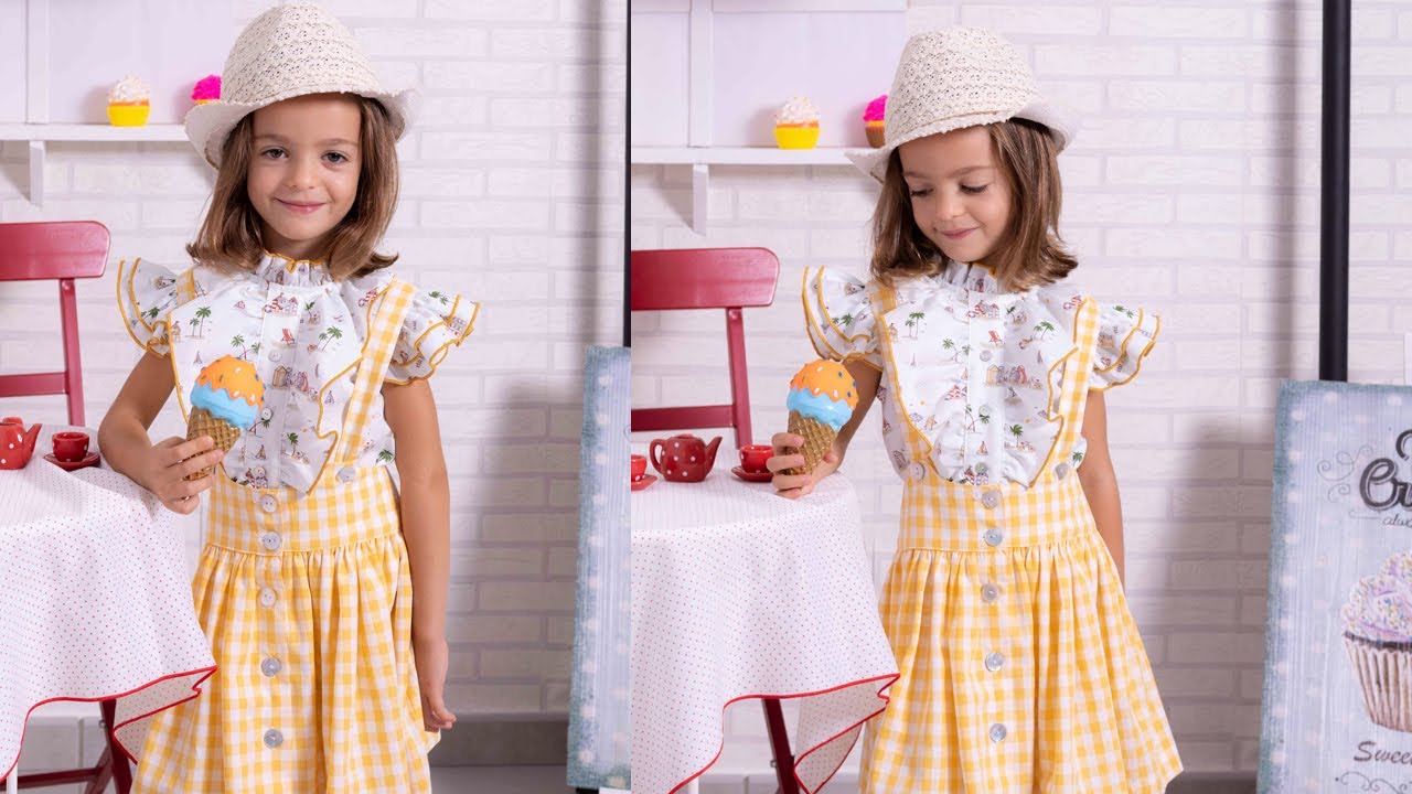 Falda con tirantes. REVISTA PATRONES INFANTILES n&ordm; 15