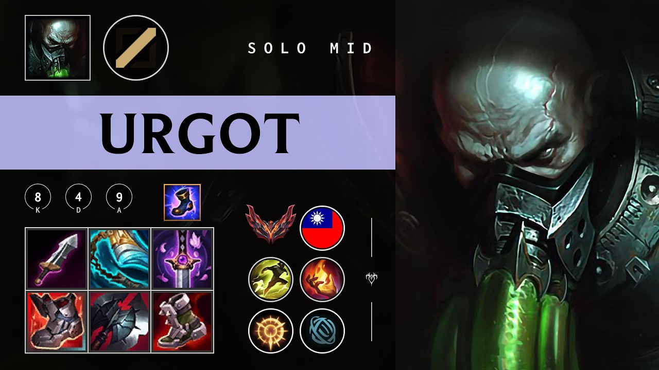 Urgot Mid vs Akali - TW Grandmaster Patch 26.04
