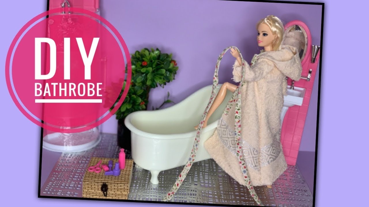 DIY! ✂️  How to Make a Bathrobe for Your Barbie Doll from a Small Towel! 🎀