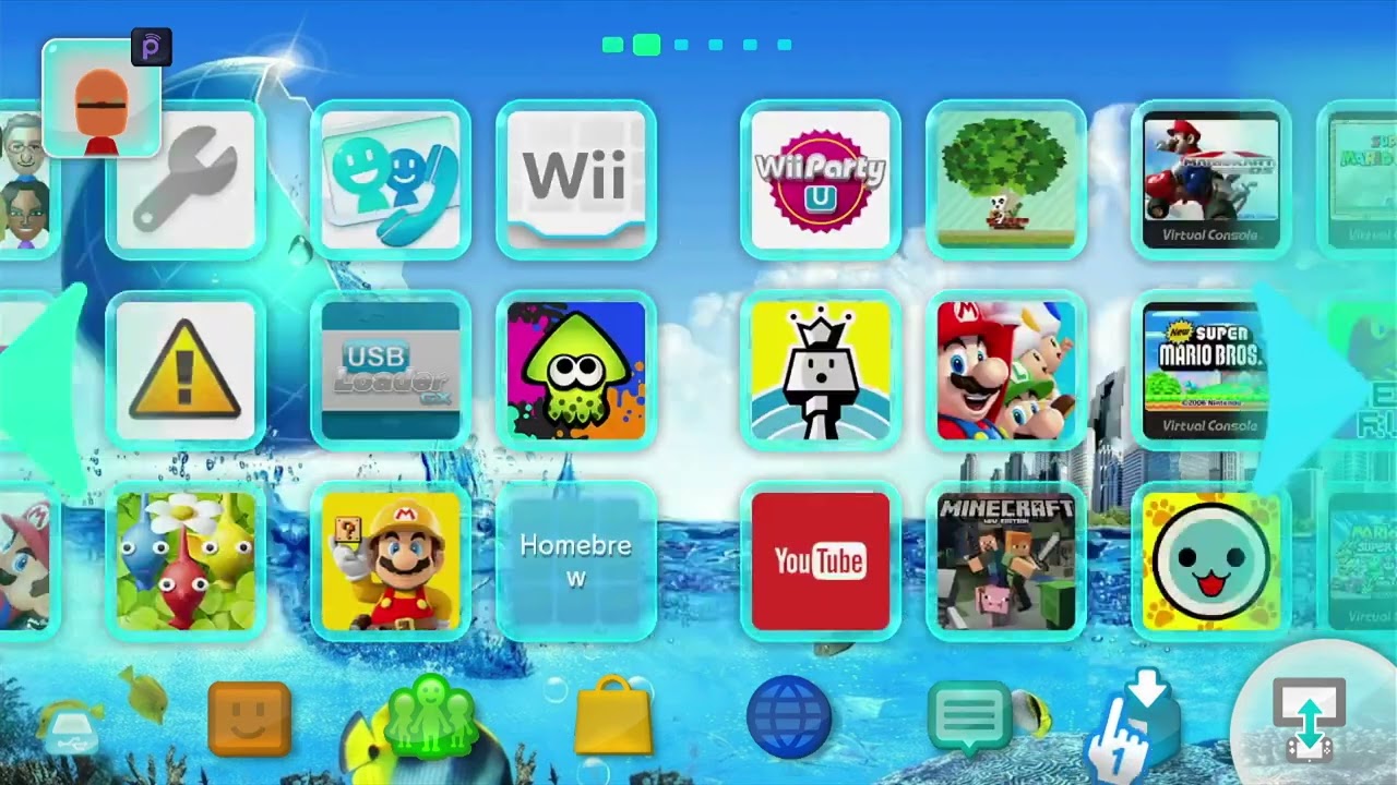 My Wii U menu and vWii Menu 10/31/2025
