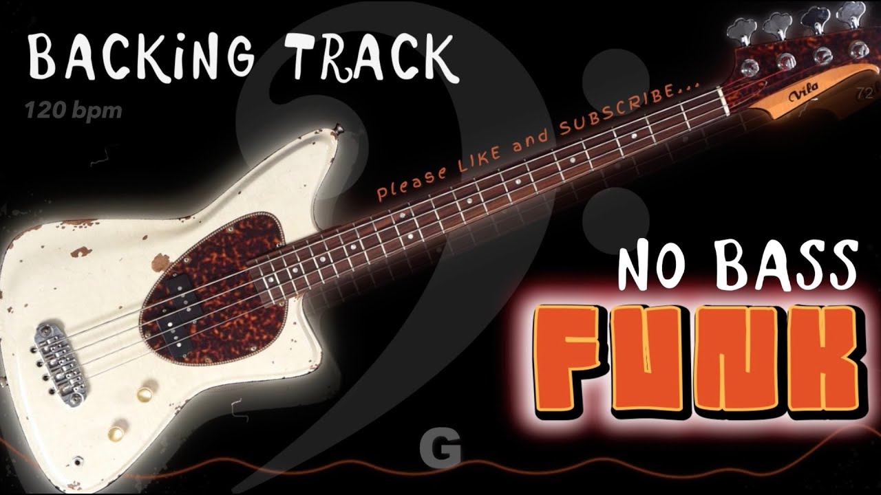 FUNK Backing Track - No Bass 🚫𝄢🎸 Backing track for bass. 120 BPM in Gᵐ. #backingtrack