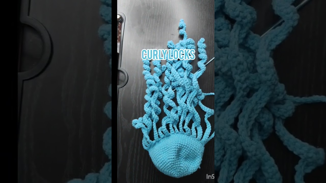 crochet తో అందమైన బొమ్మలు చెయ్యడం నేర్చుకోండి free ga. 🧶🪢Blue curls Amigurumi doll free pattern.