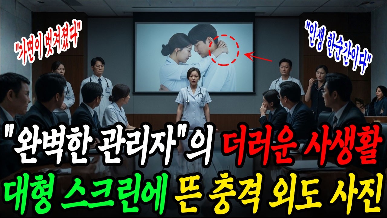 [불륜썰] 불륜 현장 사진이 병원 이사회에? 완벽했던 간호 관리자의 인생이 단 2분 만에 시궁창으로 처박힌 이유!