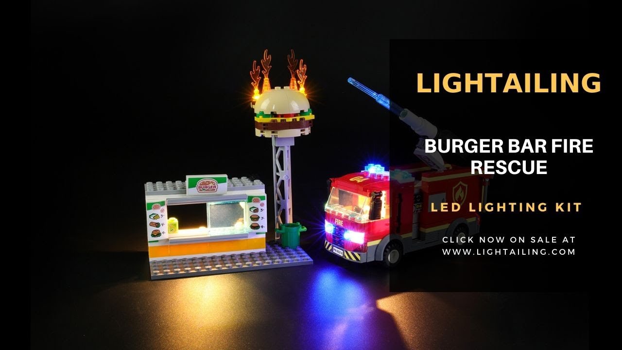 Lightailing Light Kit For Lego City Burger Bar Fire Rescue 60214