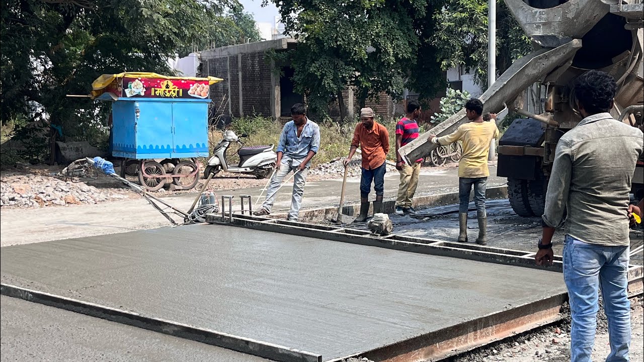 New concrete Road Construction All steps #foryou #youtuber #vlog #new #construction #youtube