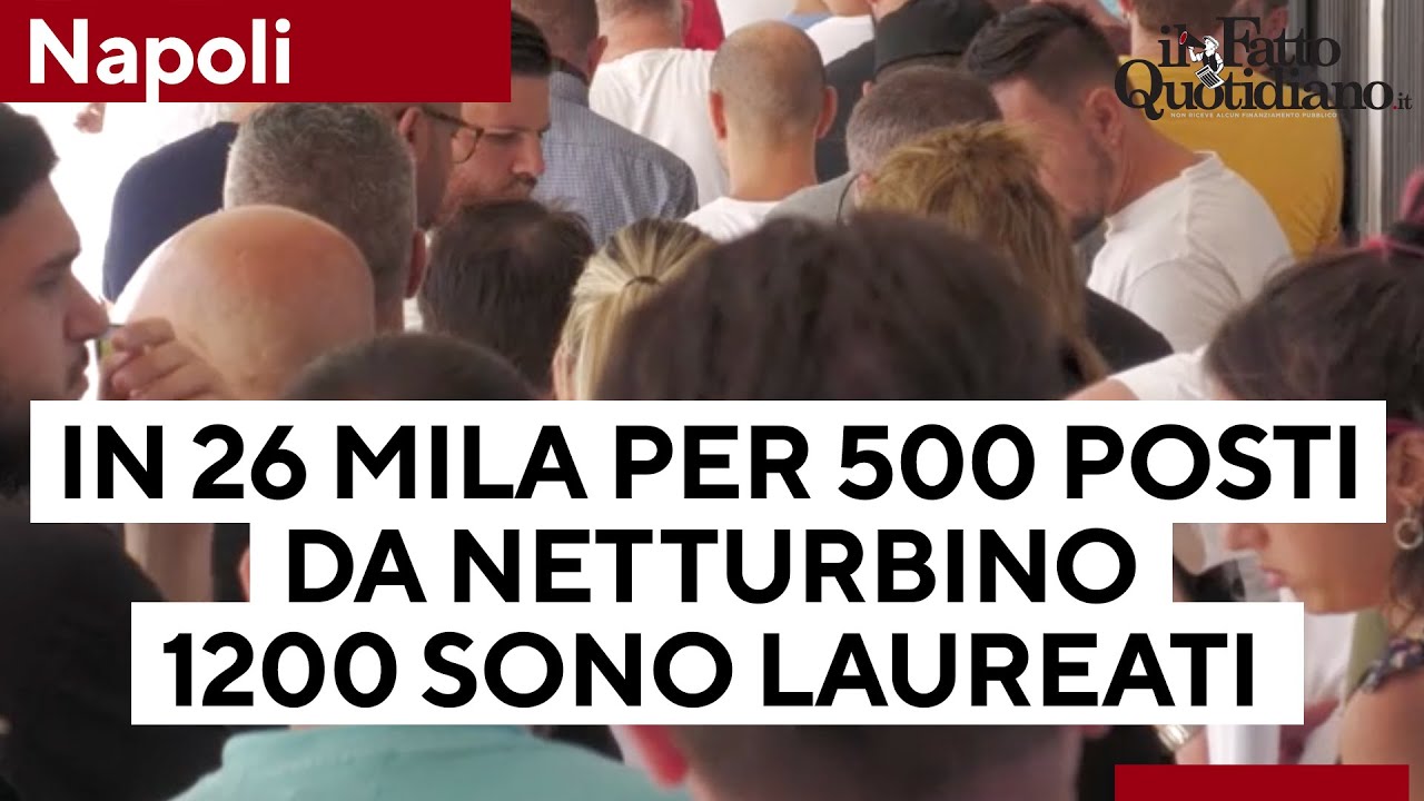 Napoli, più di 1000 laureati al concorso per netturbini: 