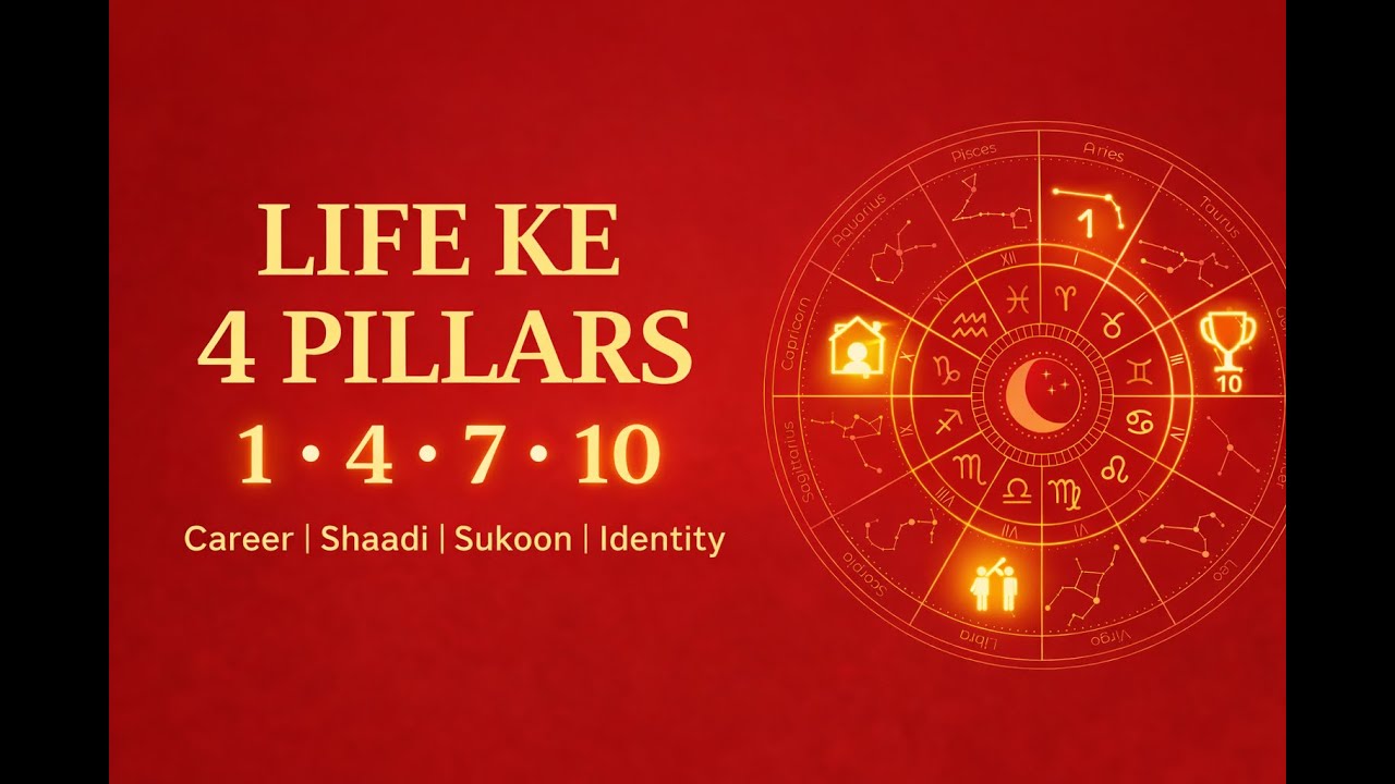 Life Ke 4 Pillars | 1-4-7-10 Houses Explained | Astrology Basics