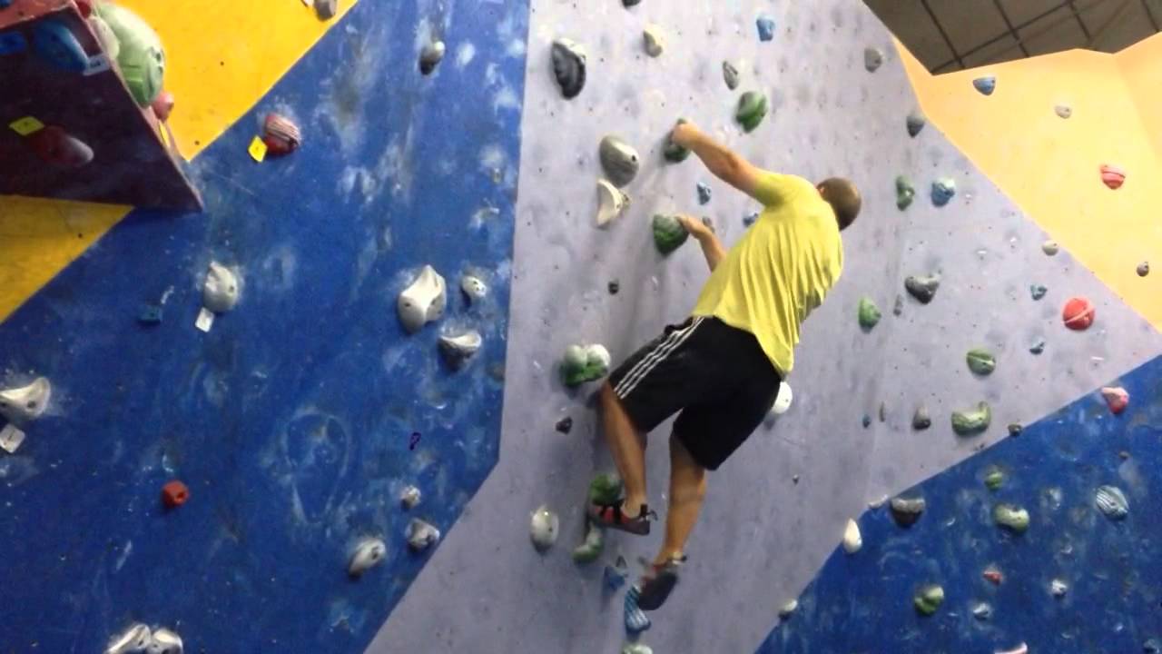 Me tackling a green overhang at TCA