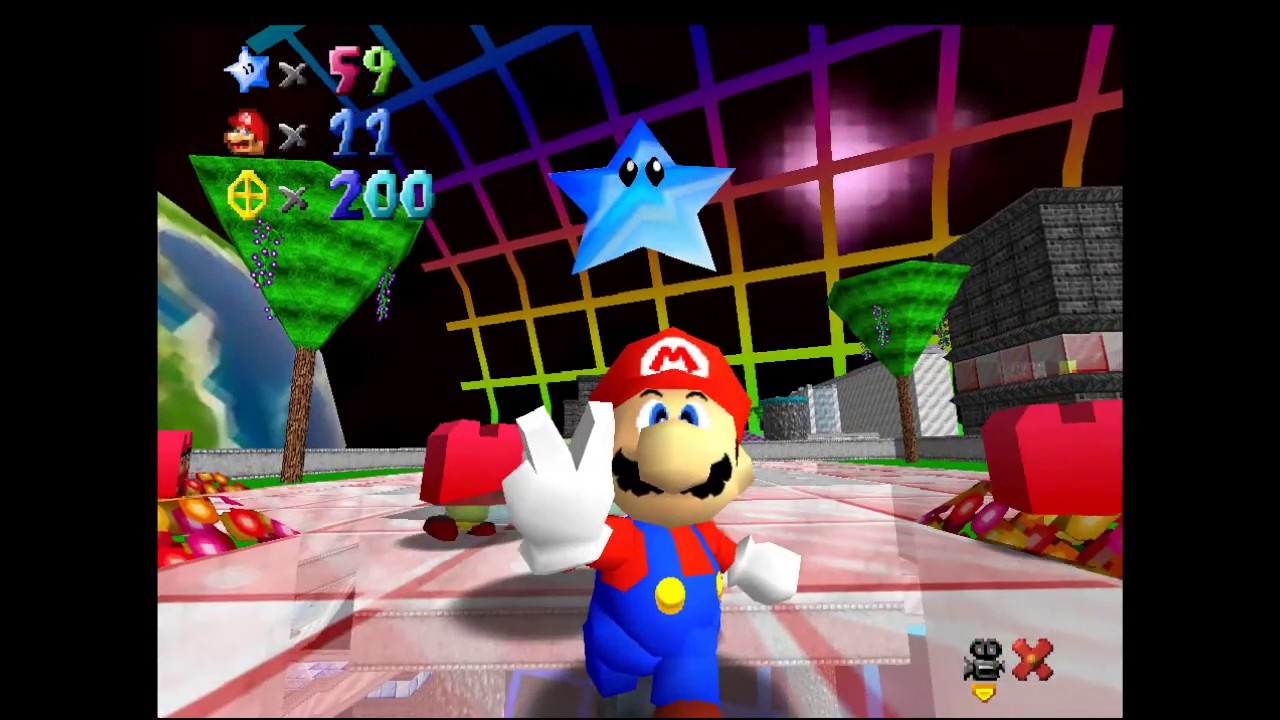 (TAS) Star Revenge 2 To The Moon (SM64 Hack) - Colorful Space Tunnel 100 Pink Coins in 2'22