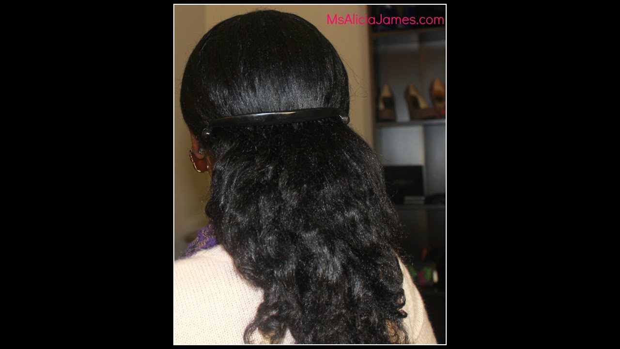 Just A Simple Ponytail With Banana Clip - Hairstyle