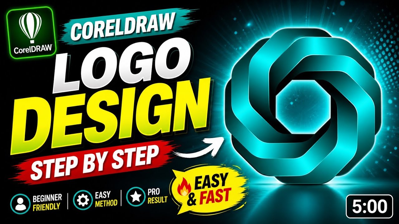 CorelDraw logo design tutorial I CorelDraw Typography Design Logo 