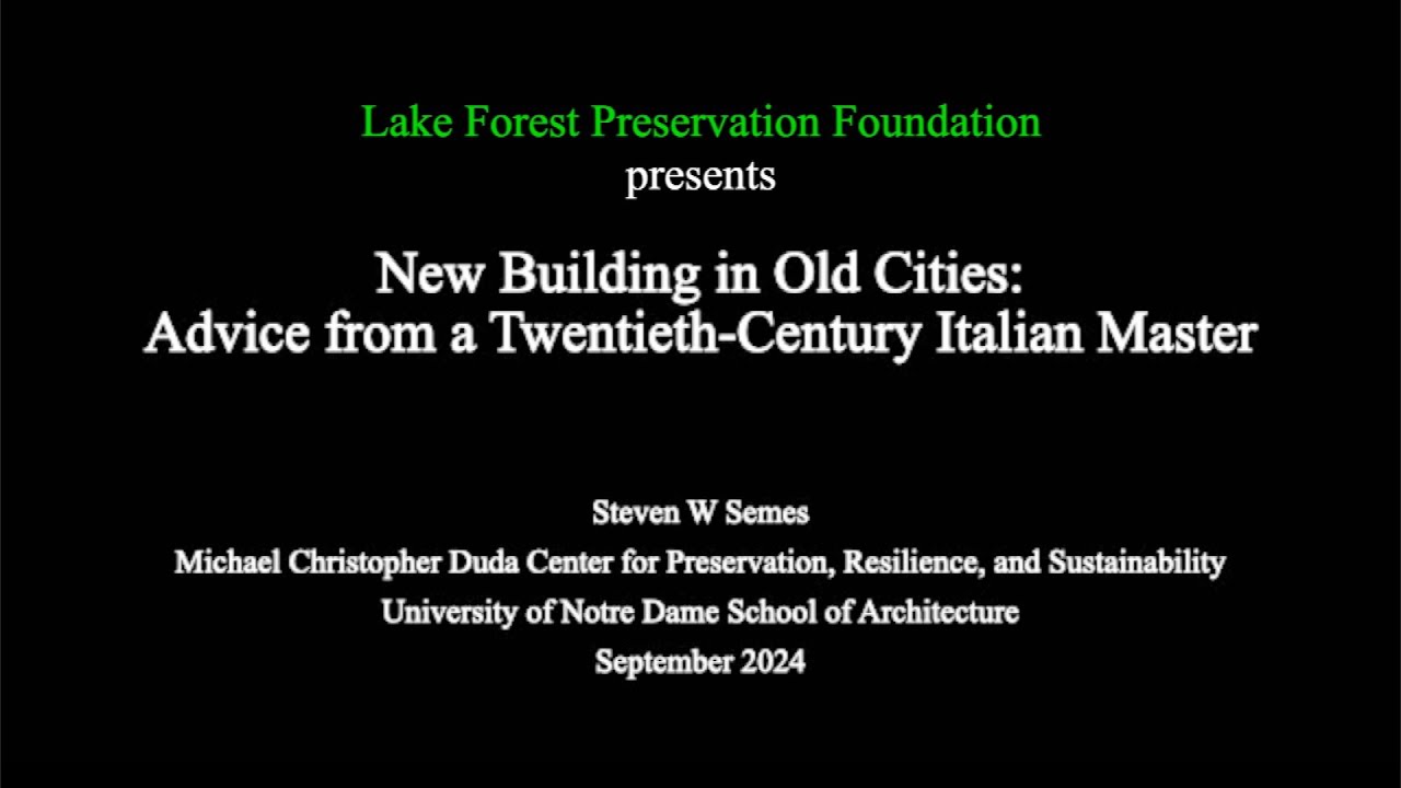 New Buildings in Old Cities - Steven W. Semes
