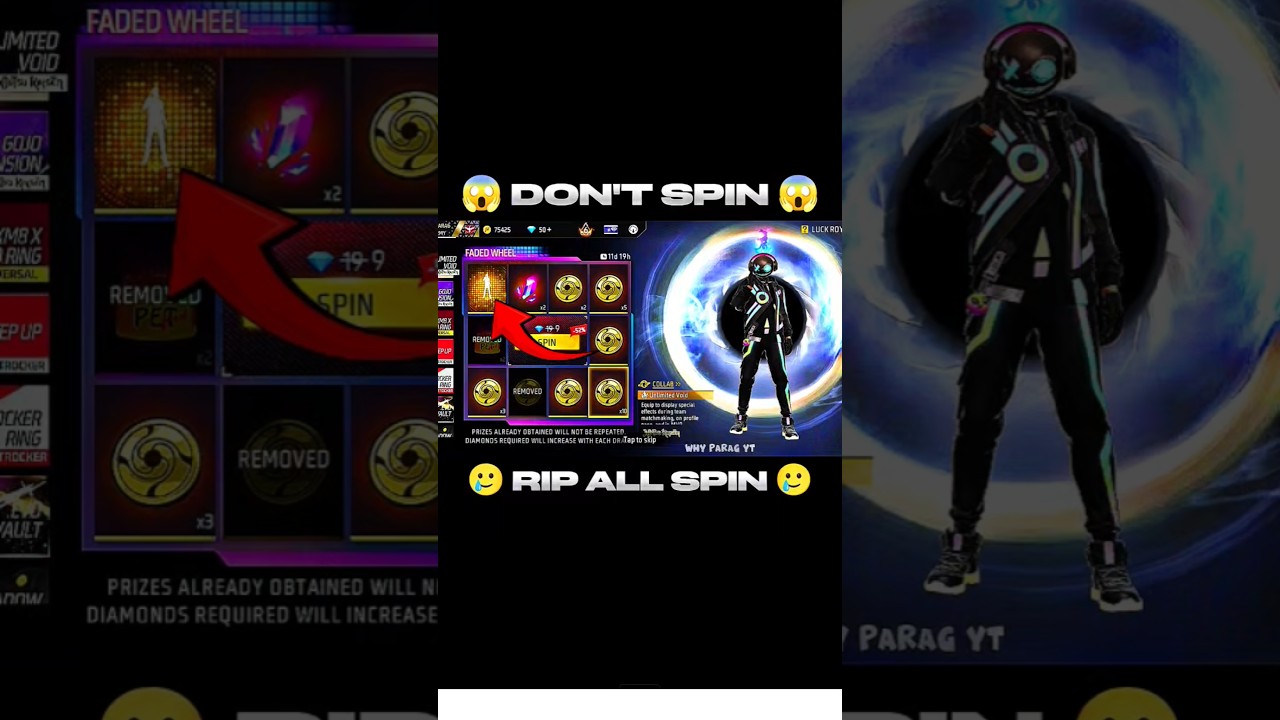 Unlimited Void Arrival Animation 🥶 52 Diamond's Waste 🥲 Don't Spin 