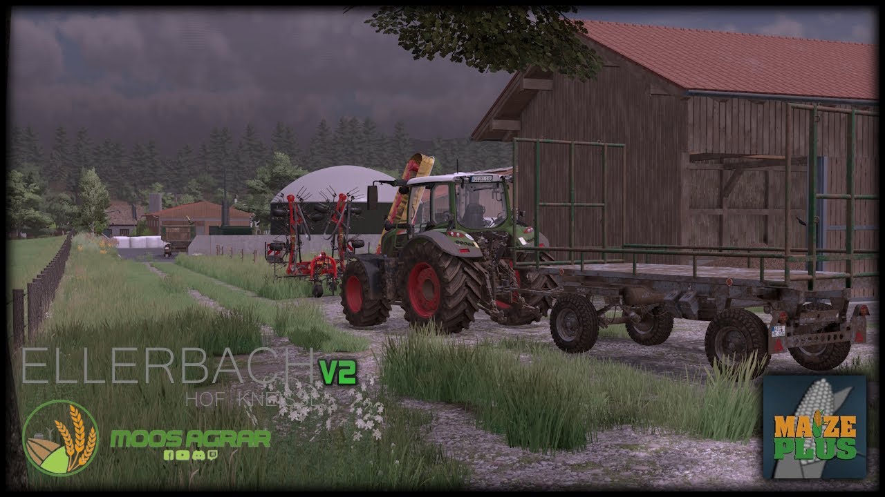 LS22 ELLERBACH V2 Hof Kneissl #148 Realismus Selbstversuch mit M+ - NEUE Hänger für den Hof
