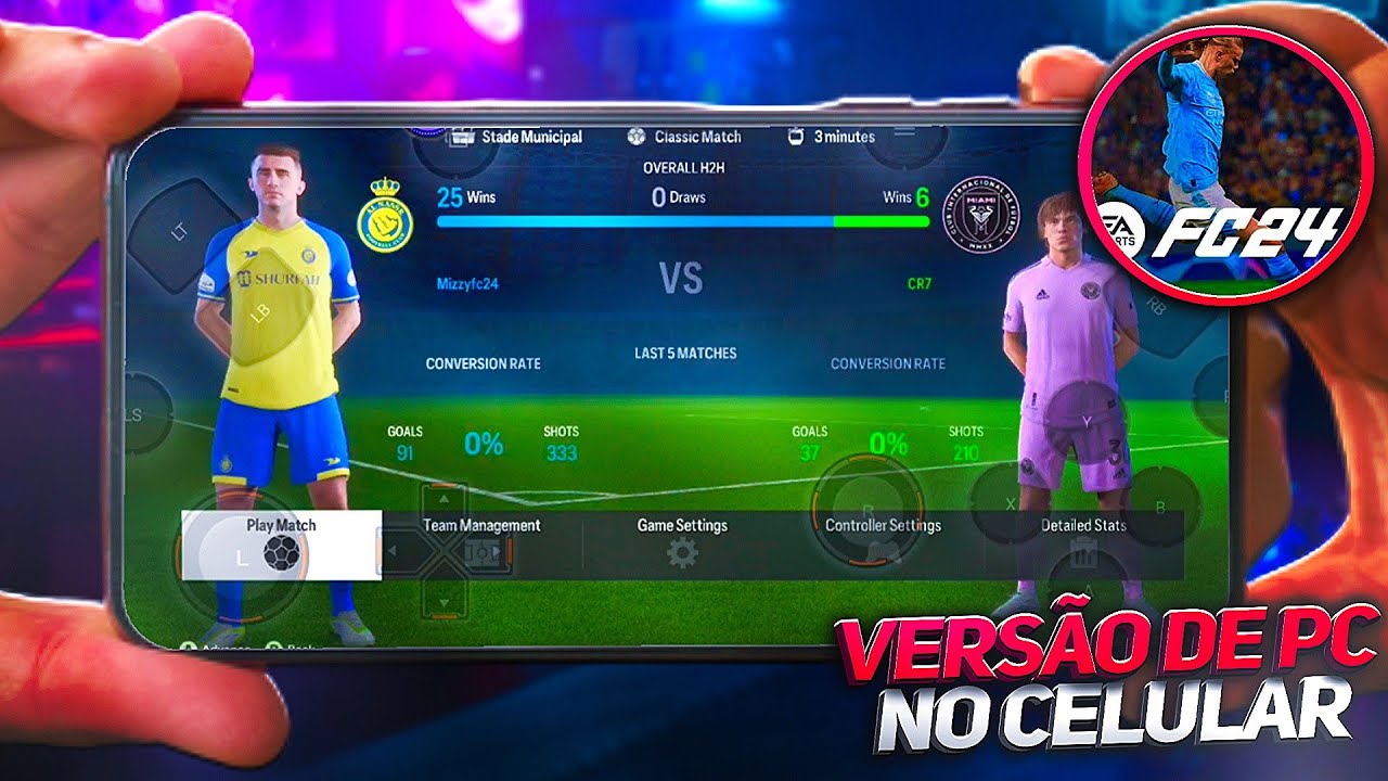 Como JOGAR o FC 24  NO CELULAR SEM SER a VERS&Atilde;O MOBILE - CONSEGUIR  CHIKII CLOUD!