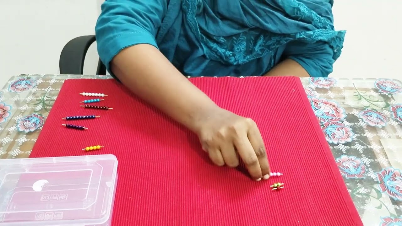 Making short bead stair | Mathematics | Montessori