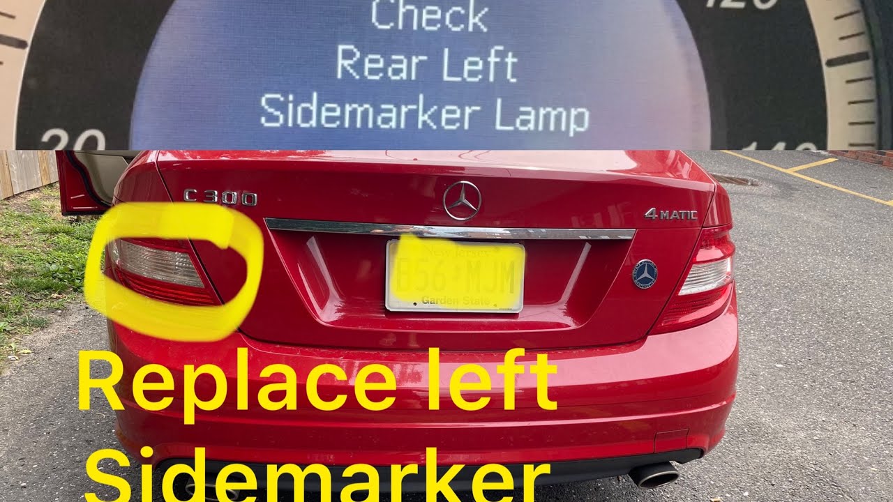 MERCEDES BENZ C300 HOW TO REPLACE  REAR left SIDE MARKER LAMP #diy @madame1079  #mercedesbenz  #lights