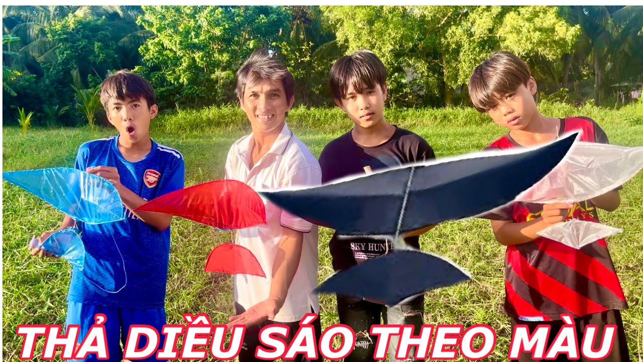 Bốc Thăm Chế Tạo Diều Sáo 70cm Theo Màu Bằng Cây Chổi Quét Nhà Bay Thật Cao