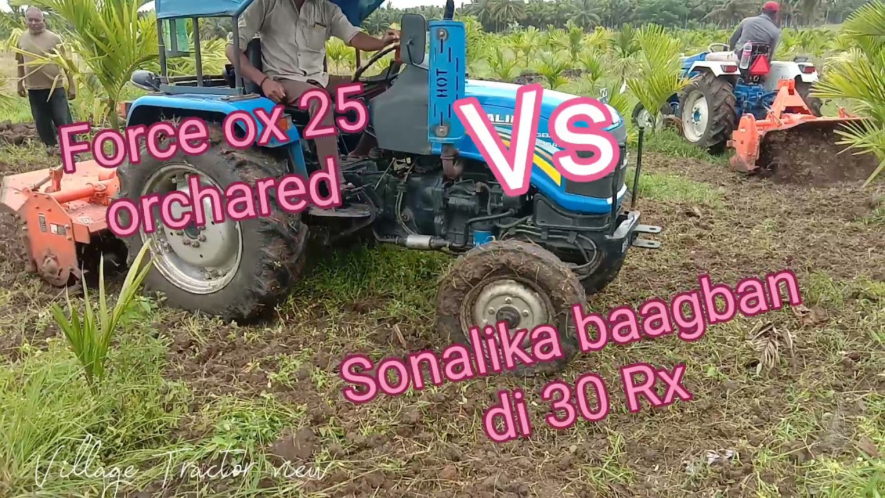 Sonalika Baagban di 30 rx 🆚 Force ox 25 orchared dlx lt 🚜 comparison Rotavetar field work 💪challenge