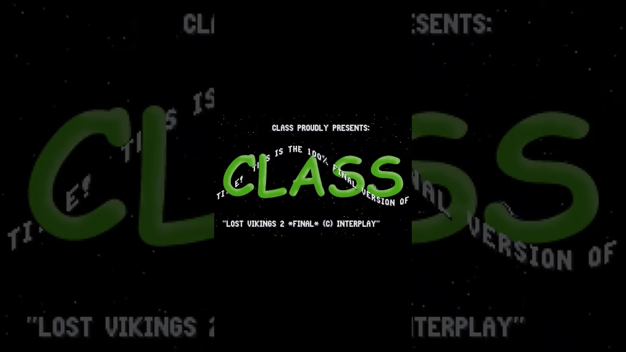 PC Cracktro Lost Vikings 2 by Class (1997) | #amiga #cracktro #demoscene #retrogaming