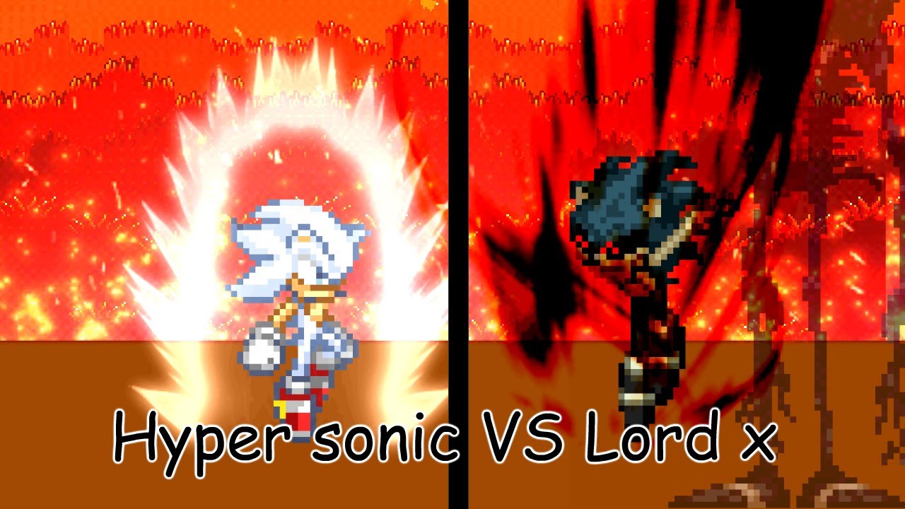 lord x vs hyper sonic#spriteanimations