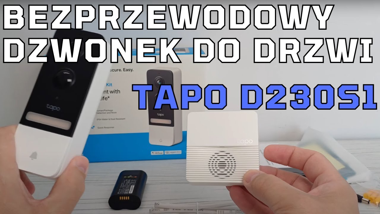 Tapo D230S1 - bezprzewodowy wideo dzwonek do drzwi  z funkcją monitoringu