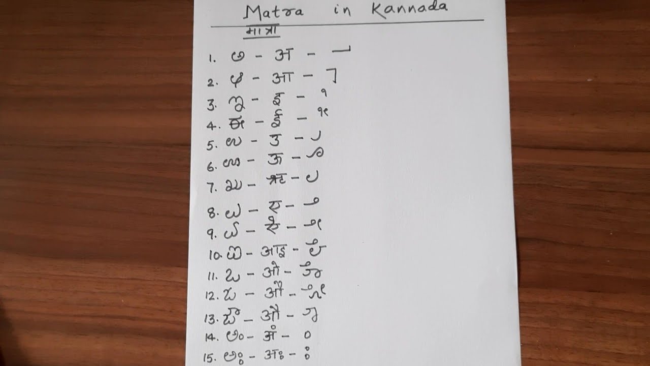 Learn How to write Matra in kannada through hindi || gunnitakshara || kagunitha
