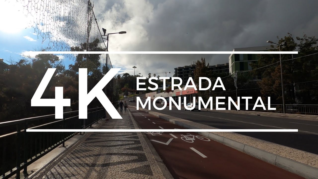 Madeira Walking Tour 4K High Hotels, Estrada Monumental, Funchal