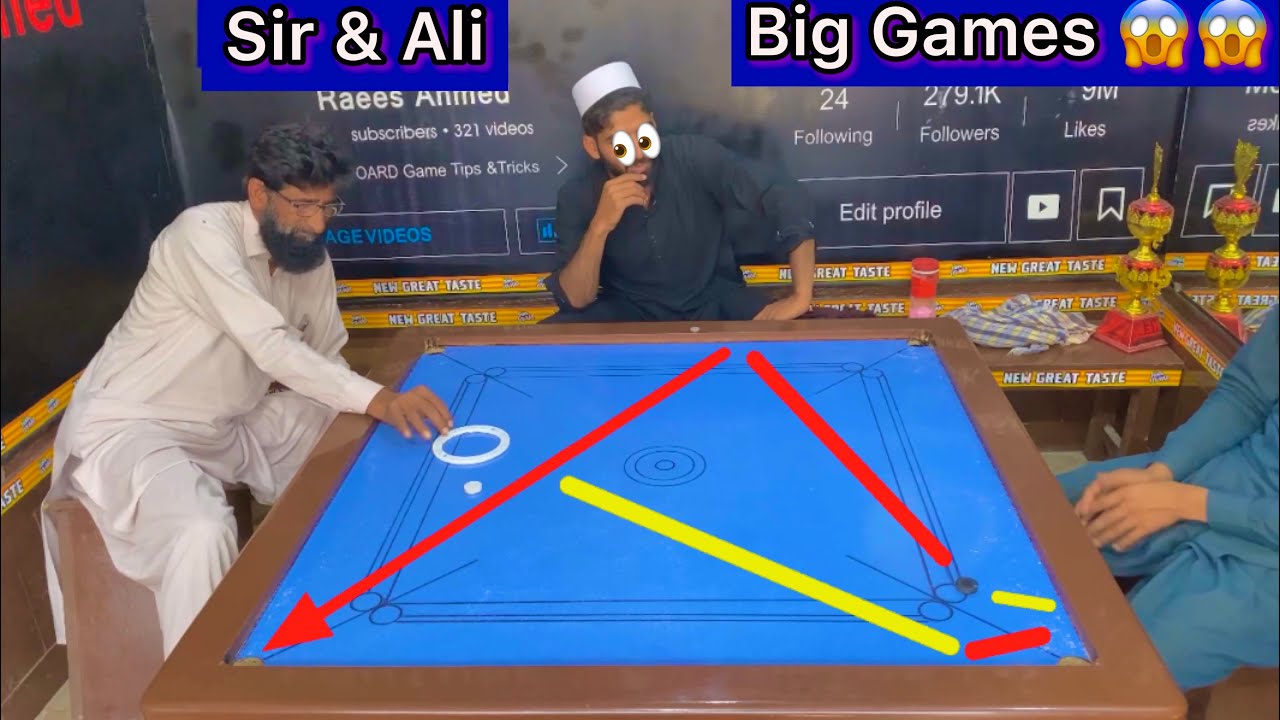 Sir akram ￼(vs) Jam Ali big fight 29 point Carrom board games ￼ fans ￼ Aapka favourite kaun hai 👈??