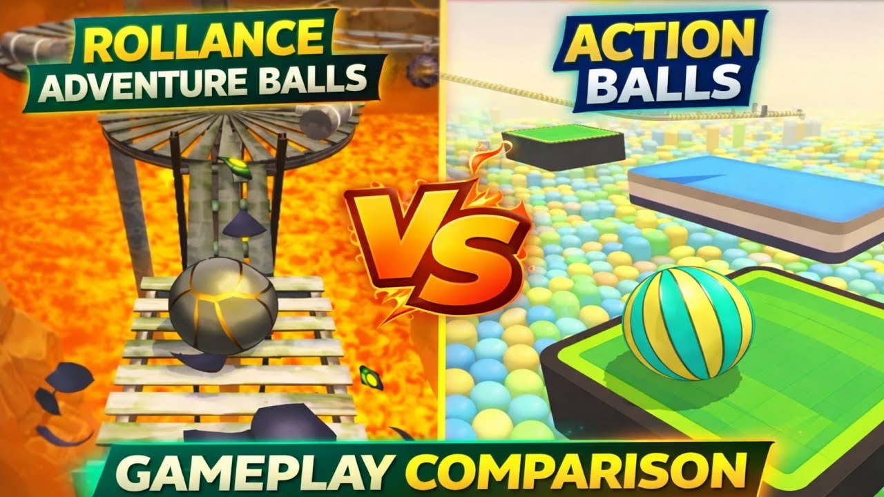 Rollance Adventure Balls vs Action Balls | Gameplay Comparison | VS #31
